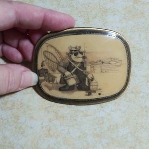 Cartoon Fisherman Belt Buckle